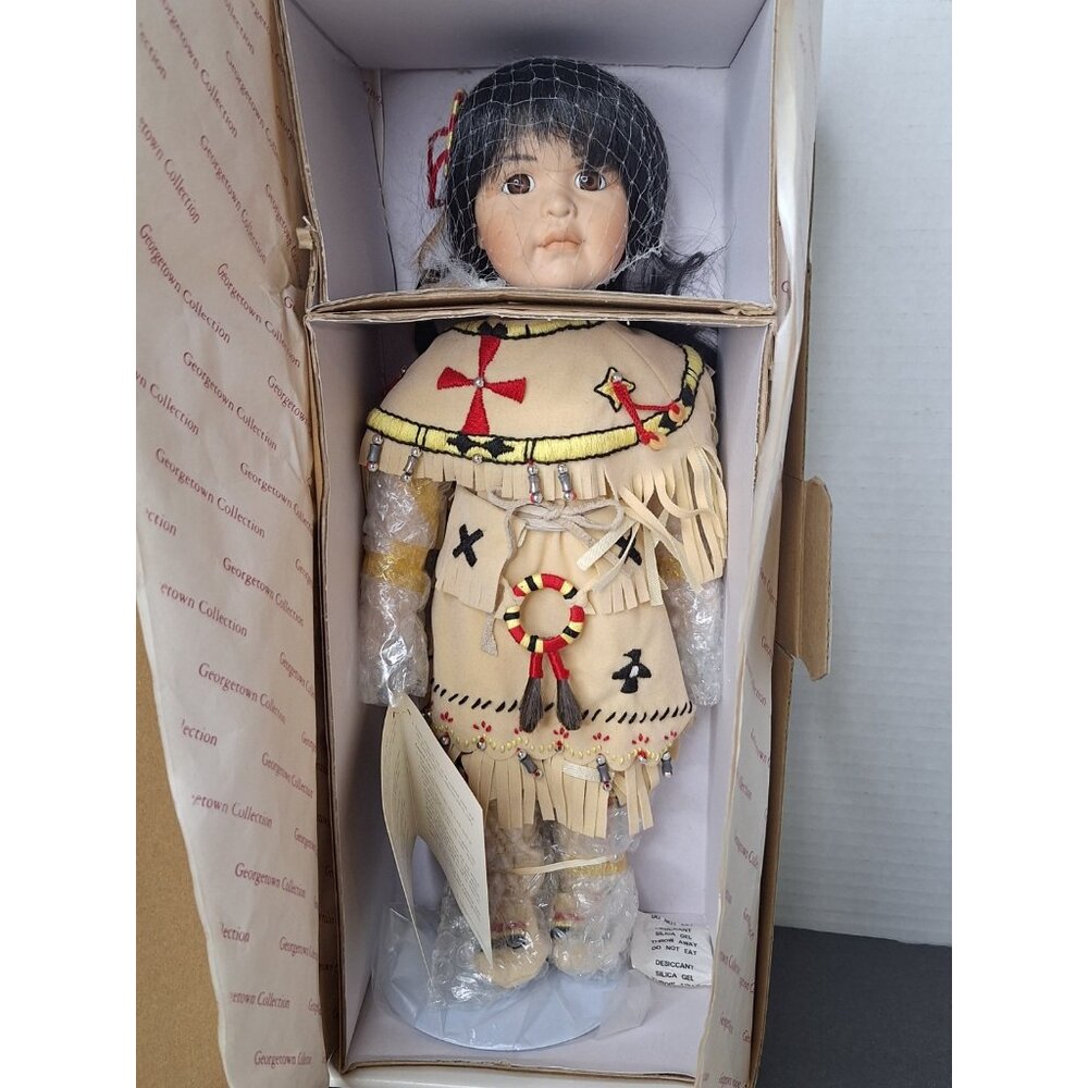 Georgetown Collection Artist's Edition Carol Theroux Buffalo Child PorcelainDoll - Picture 5 of 15